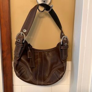Brown, leather Coach purse